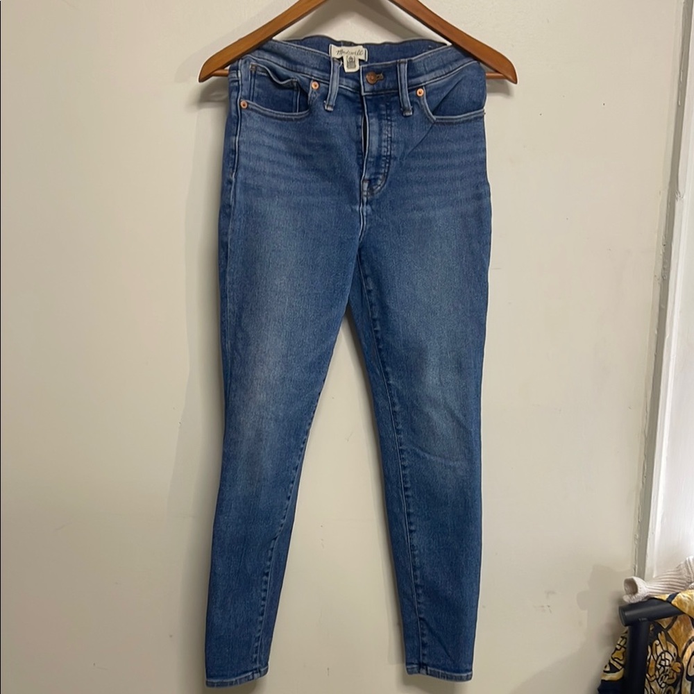 Madewell Blue Skinny Jeans High-Rise Stretch